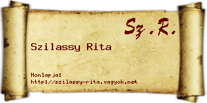 Szilassy Rita névjegykártya